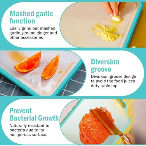 Vrprime Large Steel Chopping Cutting Board For Kitchen | Steel Heavy-Duty Cutting Board For Vegetables, Fruits Cutter, Meats | Eco-Friendly And Anti-Microbial (41 X 31Cm)