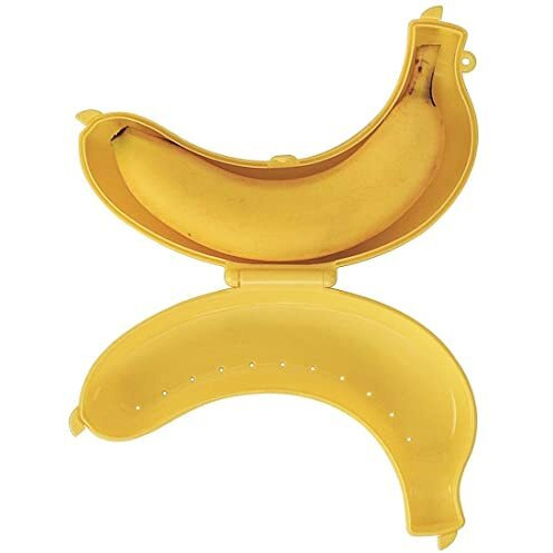 Doveaz Plastic Banana Case Food Storage Container, Banana Case Cover (Multicolour - Set Of 3)
