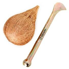 9 Square Coconut Breaker | Slicer | Cutter | Peeler | Chopper | Coconut Opener,Gold