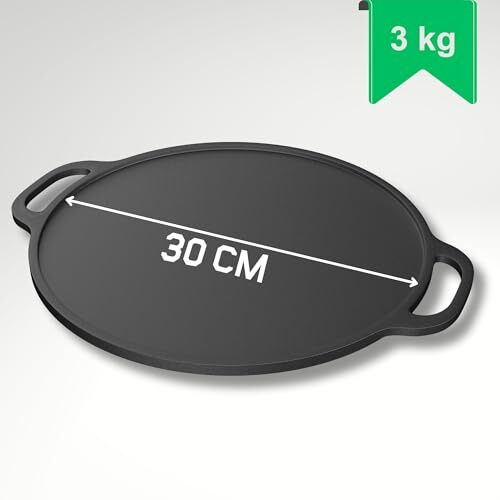 Esspy 12 Inch/30 Cm Pre-Seasoned Cast Iron Dosa Tawa Non Stick | Dosa Pan | Gas & Induction Cookware | Cast Iron Cookware | Toxin-Free | No Chemical Coating | 10 Years Warranty