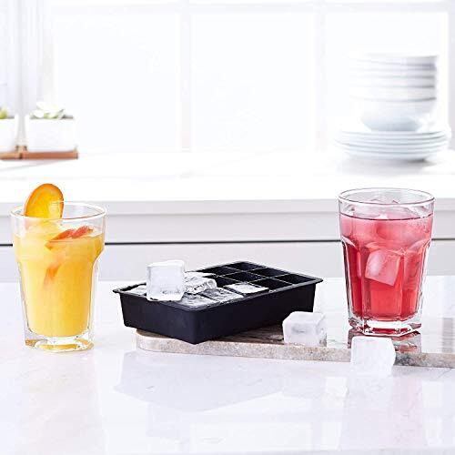 Zollyss 1 Pcs Silicone Ice Cube Trays Molds, 15 Cavities Ice Tray For Whiskey And Cocktail (Black - 15 Cavity)