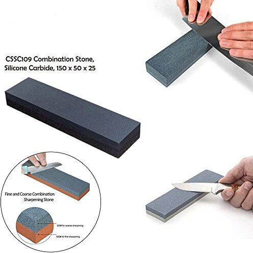 Even Silicone Carbide Combination Stone For Sharpening Both Knives And Tools (Black)