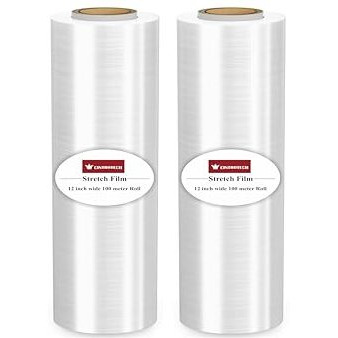 Cintrotech Biodegradable Wrapping Roll For Packing Material,12 Inch (300 Mm), 100 Meter Length, Pack Of 2, White