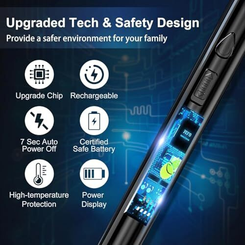 Bizbee Gas Lighter For Kitchen | Lighter For Gas Stove & Lighter For Candles | Electric Lighter Rechargeable Pooja & Kitchen Tools C-Type Port Kitchen Accessories Items (1 Pcs)