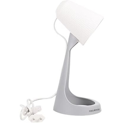 Halonix Polycarbonate Magnus Desk Light | With 4.9W Led Bulb | B22 Holder | Light Weight | Easy To Use Study Lamp | Designer Study Light |,Beige