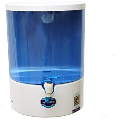 Aquaultra Dolphin 5 Stage Purification 9 Liter Ro + Active Copper + B12 Alkaline Water Purifier Filter For Home Office White And Blue