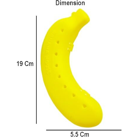 Parteet Kitchenware Plastic Banana Storage Portable Plastic Case Cover And Plastic Container (Pack Of 2- Multicolor)