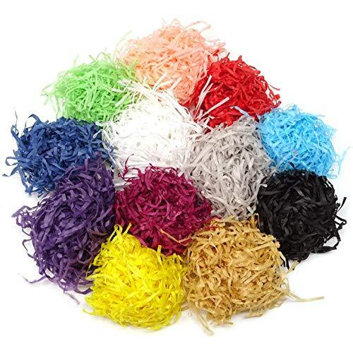 House Of Craft - 100 Grams Rose Pink Paper Grass For Crafts Project Gift Packing, Packing Of Gifts For Marriage, Christmas, Baby Shower & Any Other Occasion Or Party (Rose Pink)