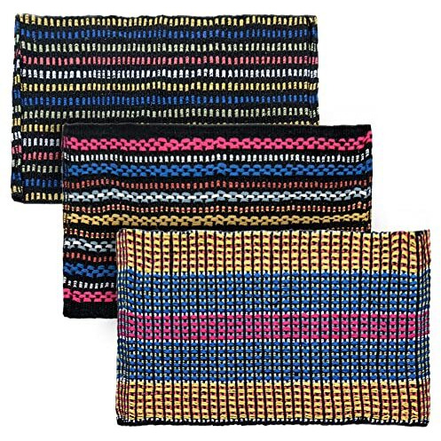 Story@Home Door Mat Set Of 3, Anti-Skid Cotton Blend Kitchen Rugs, 60 X 40 Cm, Multi Color Mix N Match Design, Best Kitchen Accessories Items For Home & Bathroom, Perfect Door Mats For Home Combo