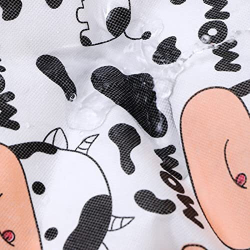Wolpin Non-Woven Extra Large Size Underbed Storage Bag Waterproof (81 X 24 X 64 Cm) - Zippered Closure & Handle Cow Print, Rectangular