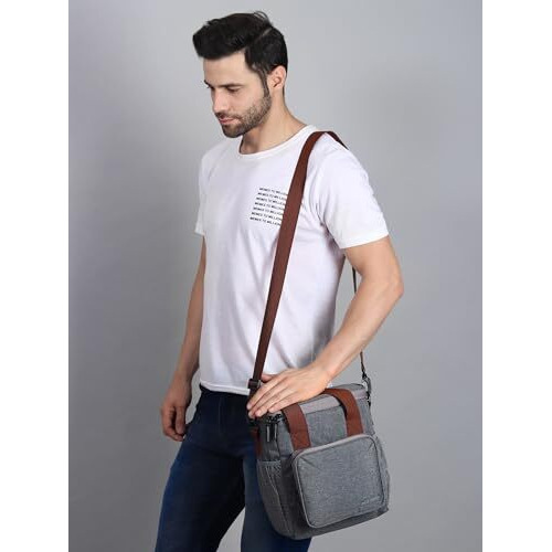 Wooum Shoulder Tiffin Bag Lunch Bag Lunch Holder Meal Container Picnic Lunch Bag With Large Capacity And Water Resistance Fabric - Meal Bag Tiffin Bag - Tgrey