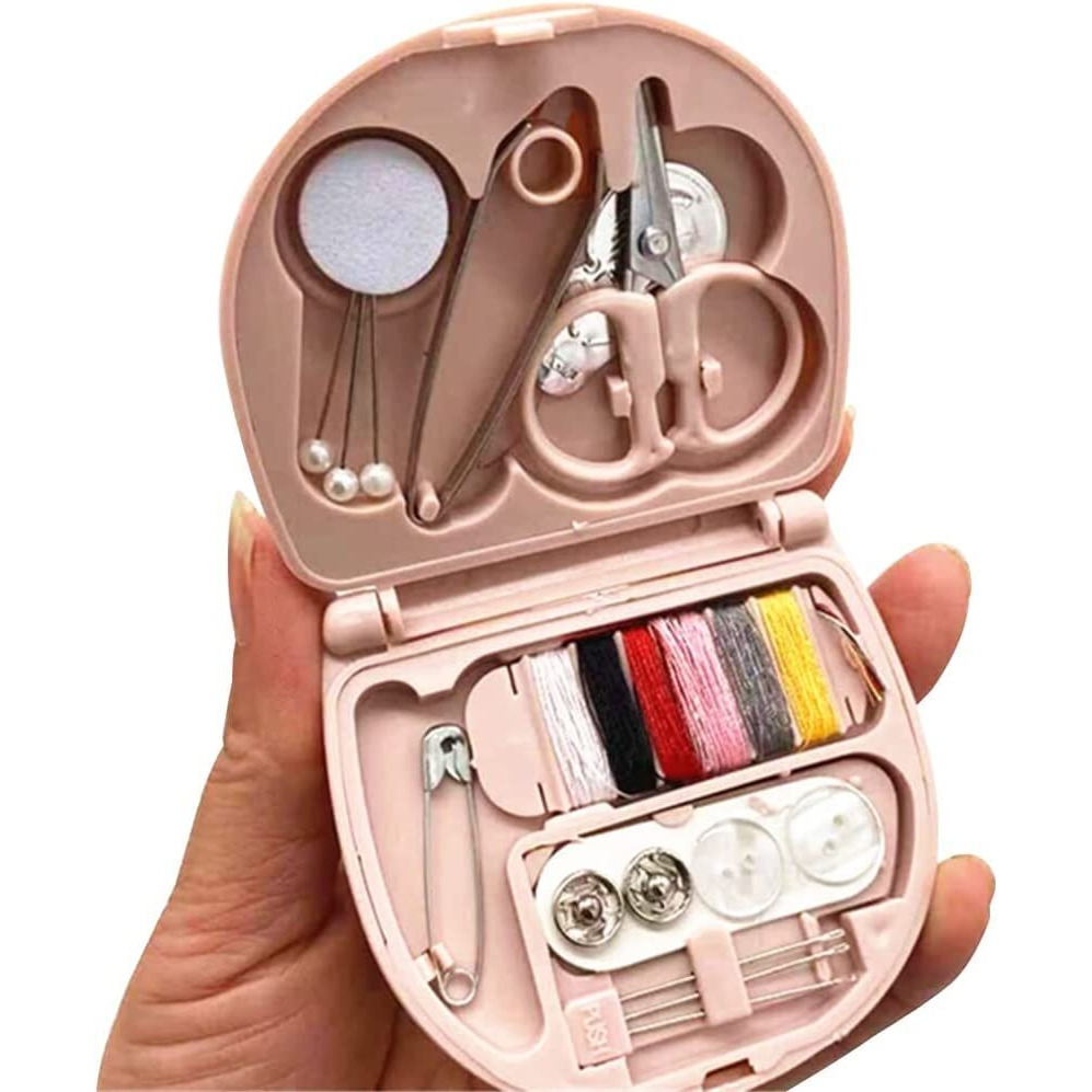 Rianz Mini Travel Sew Kit Beginner Mini Sewing Box Pocket Folding Sewing Kit, With Sewing Needle, Thread, Cutton, Pin, Scissors, Clip, Needle Threader - 1 Pc