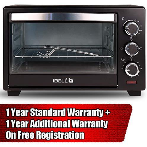 Ibell Eo19Lg | Otg 19 Litre, Oven Toaster Griller With Multi-Stage Heating Modes, Auto Off, 1500Watt | Black