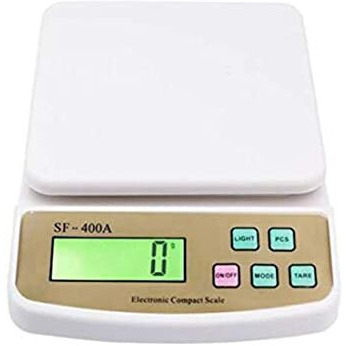Dr. Care Electronic Kitchen Digital Weighing Scale With Tare Function (10 Kg-Sf 400A) Maximum Weight Capacity 10 Kg, Color White
