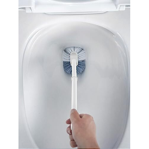 Wolpin Polypropylene Multipurpose Angular Toilet Cleaner Brush Bathroom Floor Cleaning Brush Sink Brush (Pack Of 1) For Indian Western Toilet