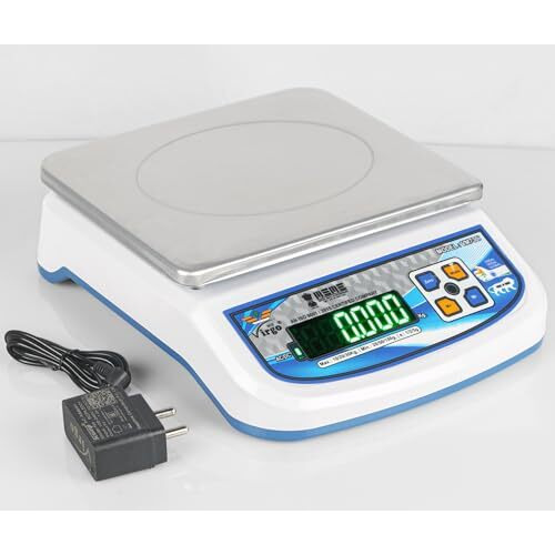 Gvc High Accuracy 30Kg Counter Rechargeable Weight Machine With Stainless Steel Top With 2 Days Battery Backup - Upto 1 Year Warranty For Shop, Market, Home, Resturant, Kitchen Weighing Scale