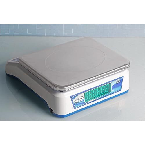 Gvc High Accuracy 30Kg Counter Rechargeable Weight Machine With Stainless Steel Top With 2 Days Battery Backup - Upto 1 Year Warranty For Shop, Market, Home, Resturant, Kitchen Weighing Scale