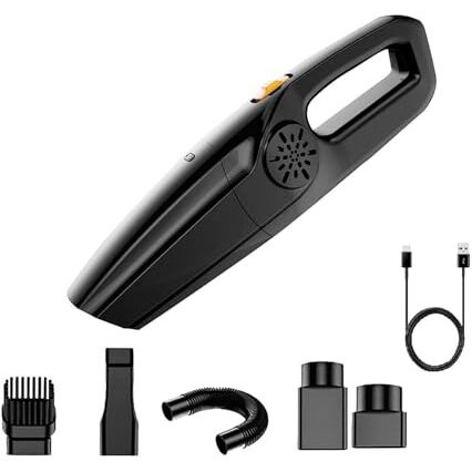 Gaxquly Cordless Vacuum For Home And Car 800W For Dry Vacuuming With Usb Rechargeable Wireless Option (Moonblack)