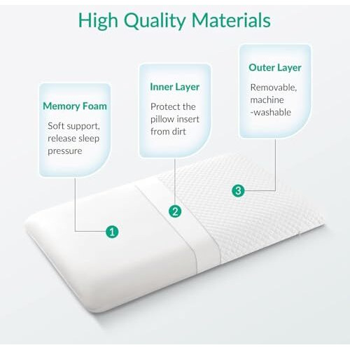 Araami - Your Comfort Partner Memory Foam Pillow For Sleeping-Cervical Pillow For Neck Pain,Shoulder & Back Pain Relief-Orthopedic Pillow For Neck Support-Ortho