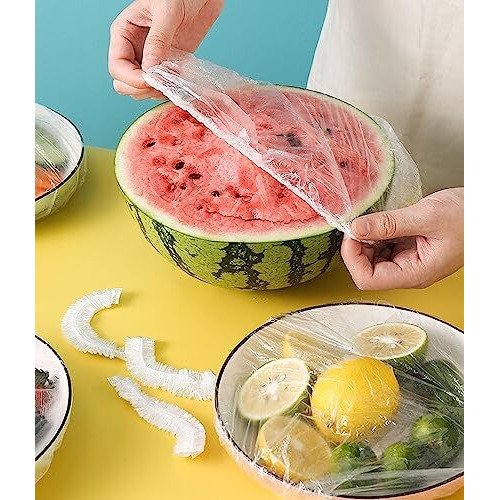 Wolpin Pack Of 100 Pcs Disposable Food Cover Elastic Lid For Covering Food, Fruits, Vegetables Fridge Storage