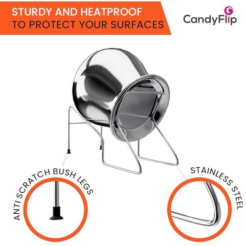 Candy Flip With A Device Stainless Steel Candyflip Handsfree Rice Pot Drain Stand (Kitchen Rice Pot Drainer Strainer Stand), 32 X 14 X 18 Centimeters, 32 Cm, Silver