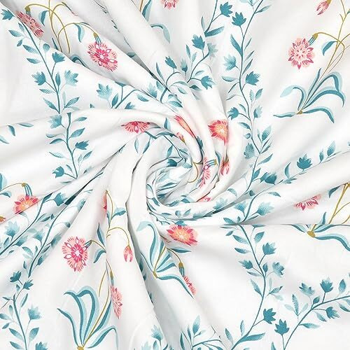 Haus & Kinder 100% Cotton Reversible Dohar, Ac Blanket, Quilt For Double Bed, Summers & Winter, Soft Lightweight Comforter - 84 X 88 Inches, Pink Blossom