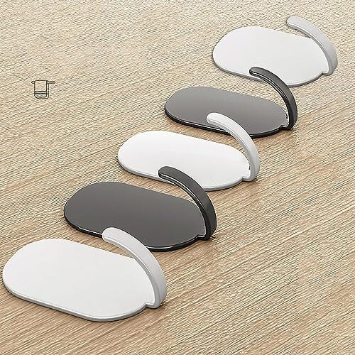 Wolpin Self Adhesive Wall Hooks, Waterproof Nail Free Sticky Stainless Steel No Drilling Hooks Hanging Capacity 5Kg Max Multipurpose Home Storage (Pack Of 5 Pcs)