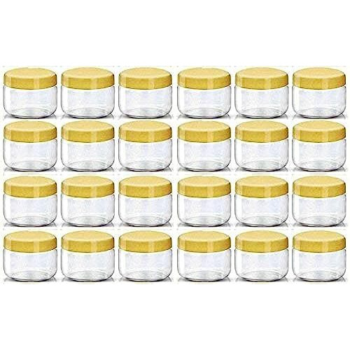 Sunpet Premium Plastic Round Jar Set 50 Ml Set Of 24, Brown