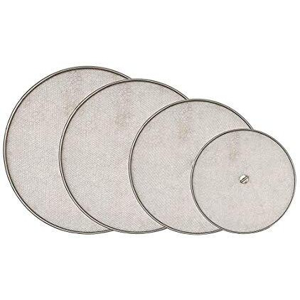 Konquer Times Stainless Steel Net Cover/Lid For Milk, Curry|Set Of 4 Pieces|304 Food Grade Heavy Net Cover |, Silver