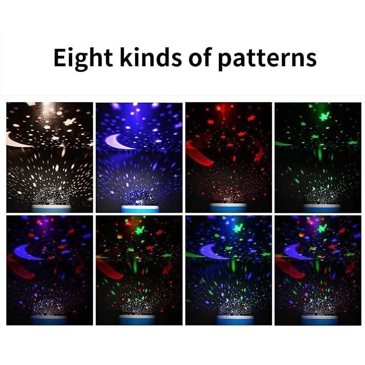 Refulgix Star Master Rotating 360 Degree Moon Night Light Lamp Projector With Colors And Usb Cable,Lamp For Kids Room Night Bulb (Multi Color,Pack Of 1,Plastic) Led