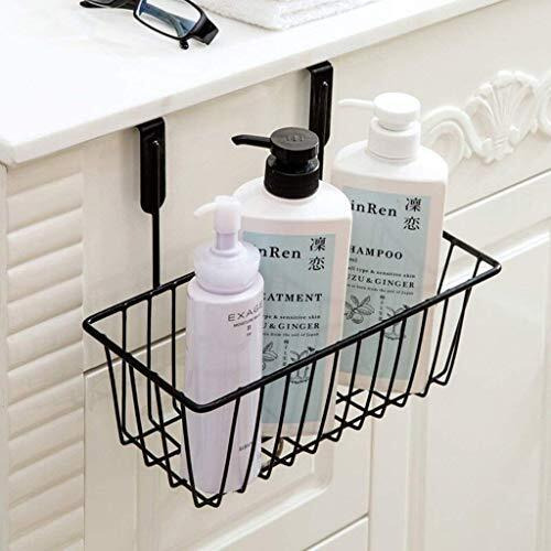 Namani Multipurpose Cabinet Metal Hanging Door Basket Door Organizer/Under Shelf/Over Door Kitchen Cabinet Storage Basket Rack Hanging Organizer Kitchen Storage-(Black, Hanging Shelves)