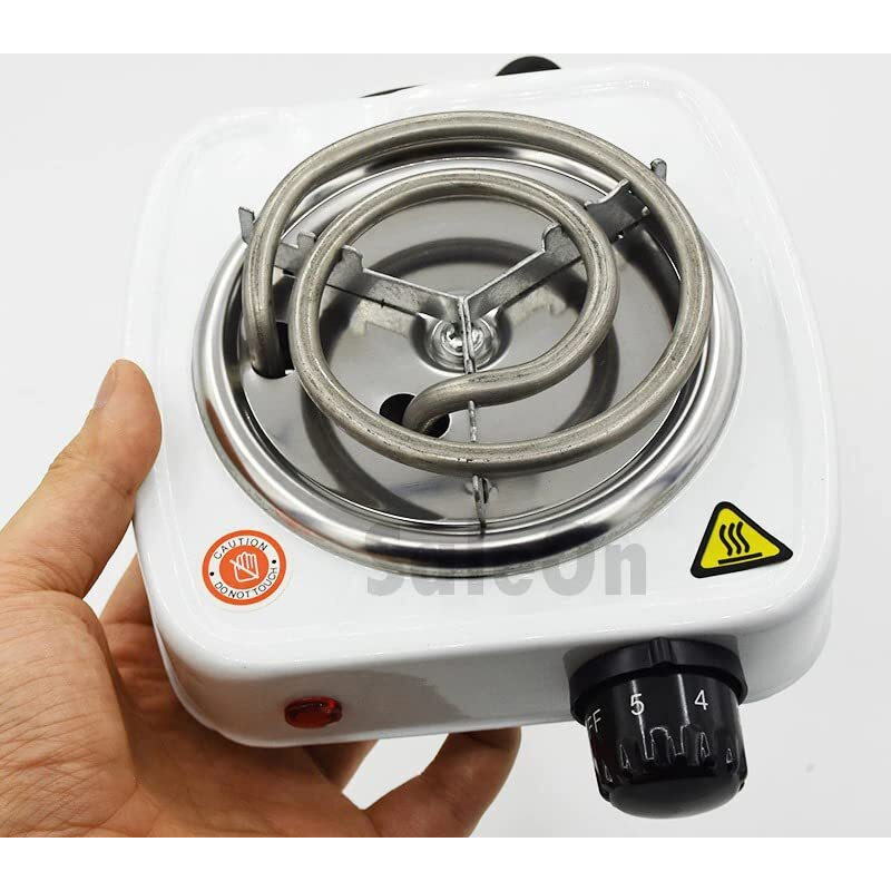 Saleon Instant Coal Heater 500W Charcoal Burner Hot Plate For Coal Heater, Hookah Coal Burner For Home, Electric Burner Stove,Coil Stove - Mix Colors -