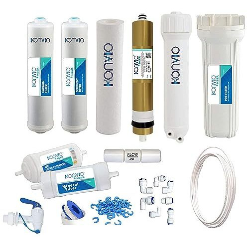 Konvio Neer Water Purifier Maintenance Service Kit For All Type Ro Water Purifier (Mineral, Yearly With Pf), 20 Liter /Hour - White
