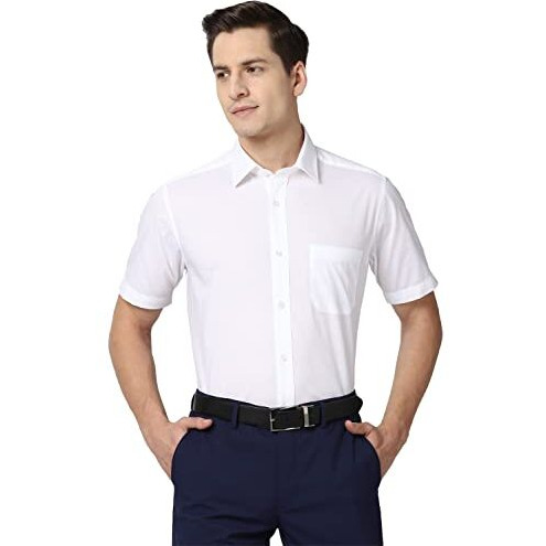 Peter England Men's Regular Shirt (Peshonubq95272_White 46)