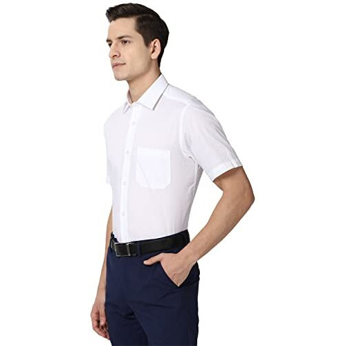 Peter England Men's Regular Shirt (Peshonubq95272_White 46)