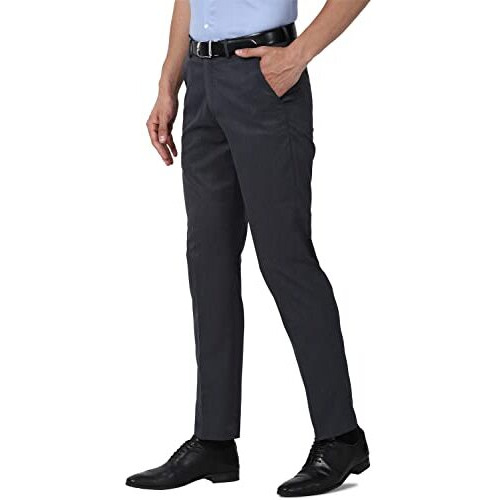 Peter England Men's Slim Casual Pants (Petfoslbe44684_Navy_36)