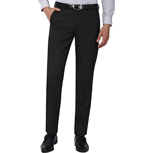 Peter England Men's Slim Casual Pants (Petfoslbi69655_Grey_34)