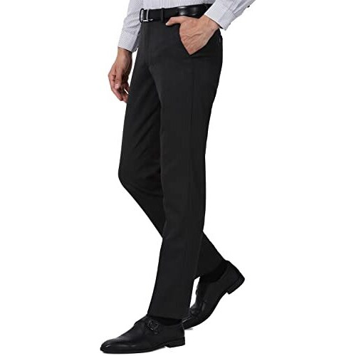 Peter England Men's Slim Casual Pants (Petfoslbi69655_Grey_34)