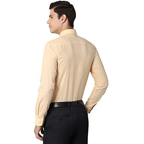 Peter England Men's Regular Shirt (Pesfoslb820676_Beige 39)