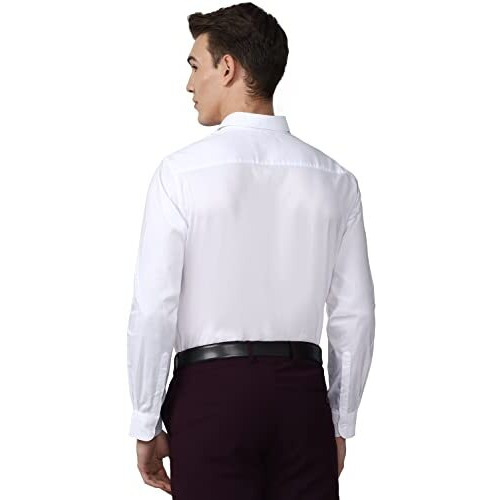 Peter England Men's Solid Regular Fit Shirt (Pesfmnubp68974_White 46)