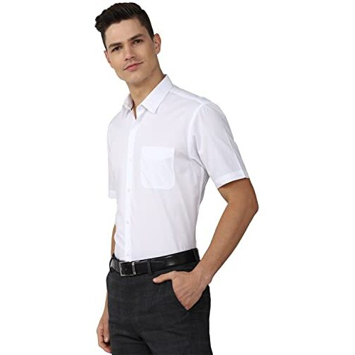 Peter England Men's Solid Regular Fit Shirt (Peshmnub750415_White 42)