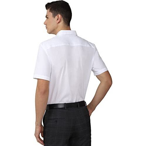 Peter England Men's Solid Regular Fit Shirt (Peshmnub750415_White 42)