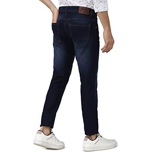 Peter England Men's Slim Tapered Mid Rise Jeans (Pjdnpstbf50437_Medium Grey_34)