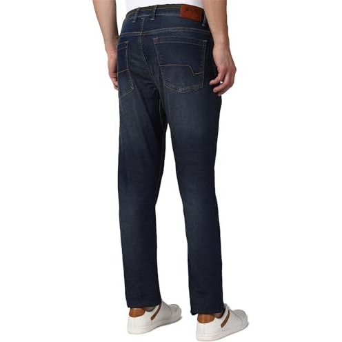 Peter England Men's Slim Jeans (Pjdnjstf498828_Navy, Mid Rise, 32