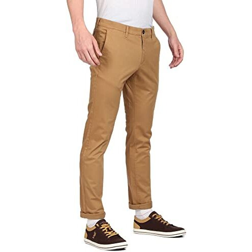 U.S. Polo Assn. Men's Slim Casual Pants (Ustro0514D_Khaki_34)