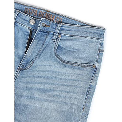 U.S. Polo Assn. Men's Fitted Mid Riset Jeans (Udjen0503_Blue_34)