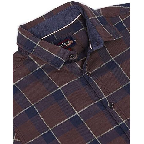 U.S. Polo Assn. Cotton Men's Slim Fit Shirt (Udsht0445_Brown M)