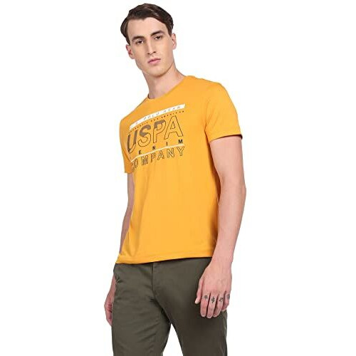 U.S. Polo Assn. Men's Regular Fit T-Shirt (Udtshs0111_Mustard 3Xl)
