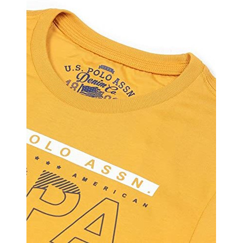 U.S. Polo Assn. Men's Regular Fit T-Shirt (Udtshs0111_Mustard 3Xl)