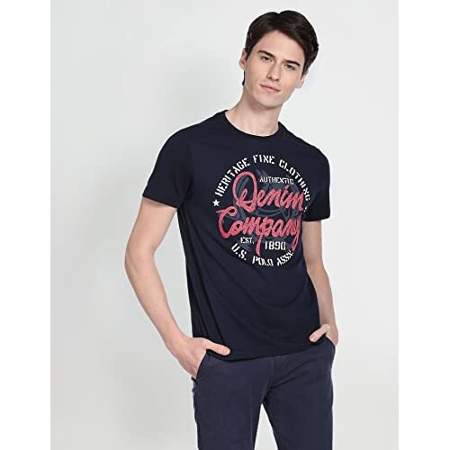U.S. Polo Assn. Men's Regular Fit T-Shirts (Udtsho0120_Blue